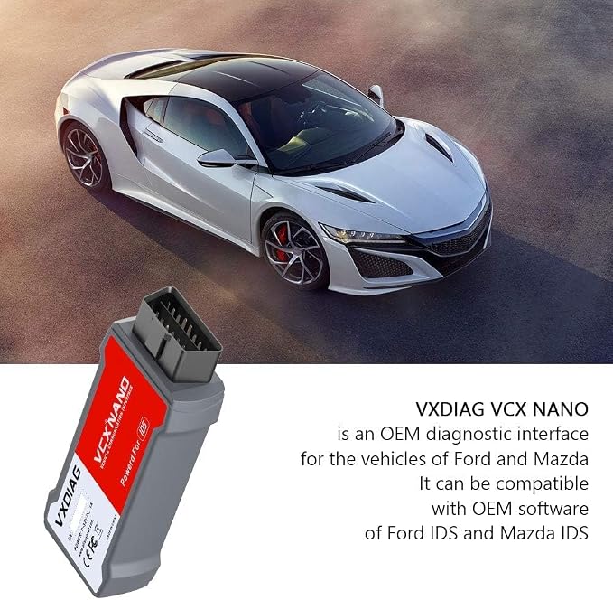 VXDIAG VCX Nano Compatible for Ford/Mzd 2 in 1 Diagnostic Tool with IDS Programming Tool