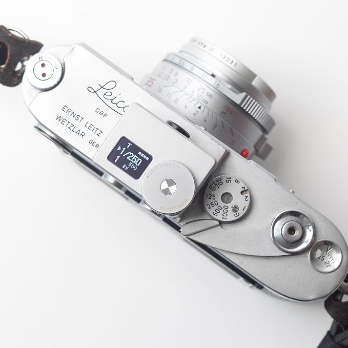 OLED Light Meter, Meter S Brass Version, New Screen Design, Real-time Metering and One-Button Metering for Vintage Cameras (Chrome)