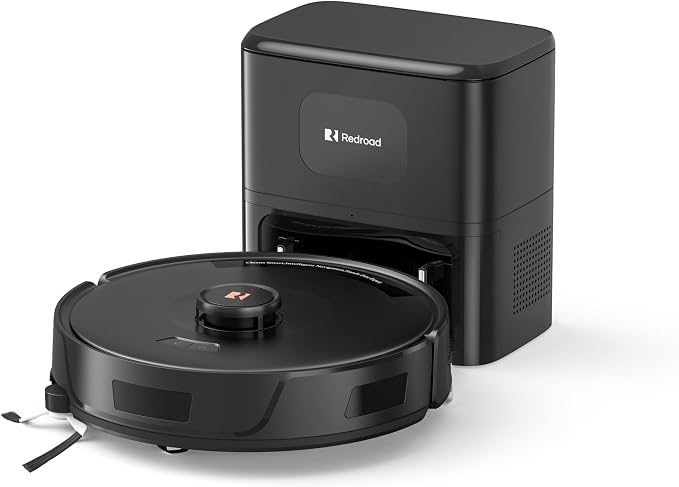 Robot Vacuum 38,000 Pa Robot Vacuum Mop,120Day Self Emptying Vacuum Robot,Lidar Navigation,5G 2.4GWiFi APP Aspirateur Robot,Self-Charging Robot Vacuums for Pet,Floor,Carpet R11 Max Black
