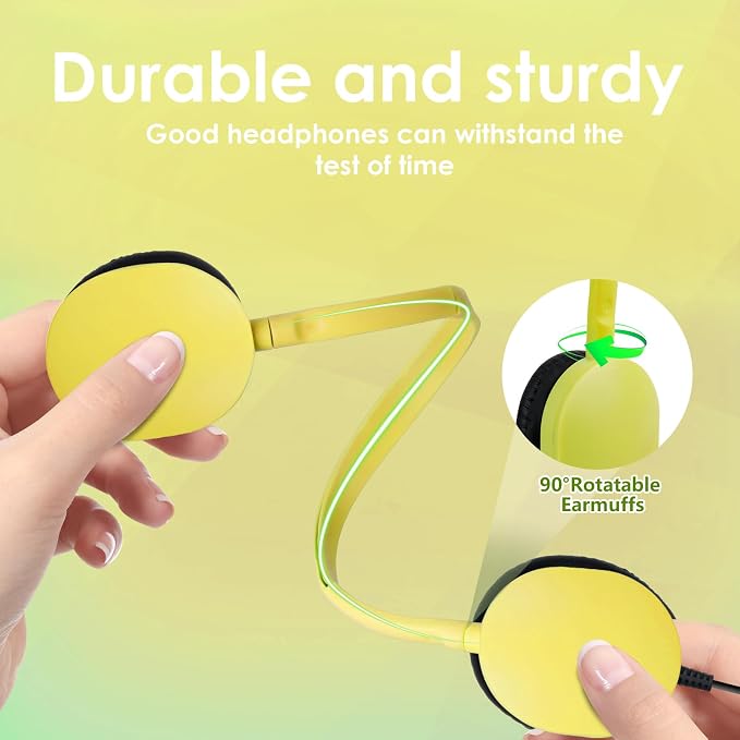 Bulk Classroom Headphones for Students Kids School 10 Pack Wholesale Headphones Class Set with 3.5mm Jack for Chromebook Laptop PC Computer Mixed Colors