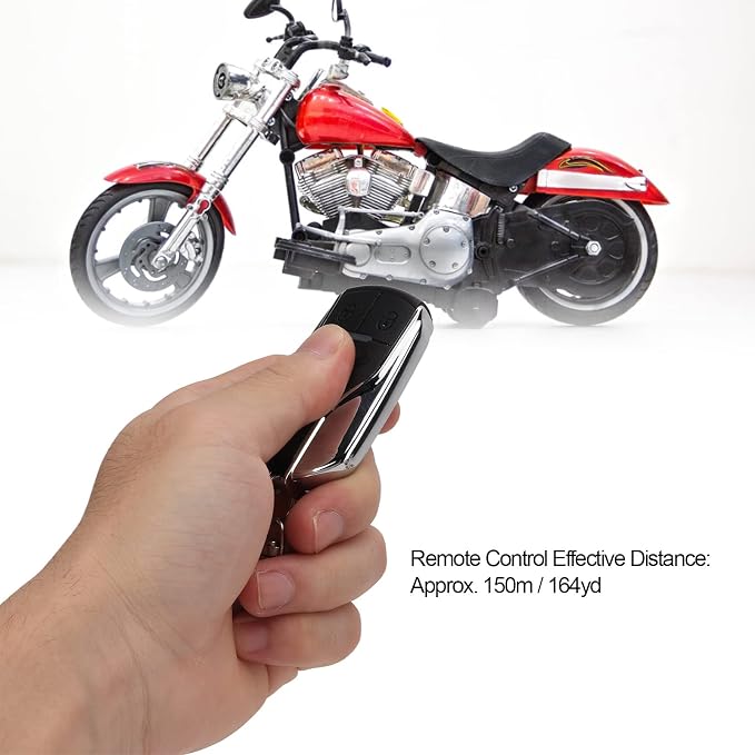 Motorcycle Alarm System,KIMISS Two Way Alarm System Vibration Sound Alert LCD Remote Control Anti Theft