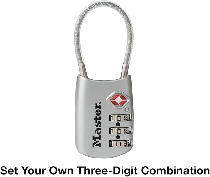 Master Lock 4688D Set Your Own Combination TSA Approved Luggage Lock, 2 Pack, Assorted