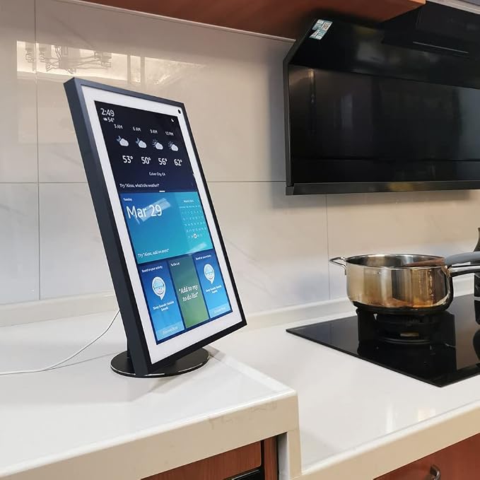 ATOPHK Ech_ooo Show 15 Stand Swivel and tilt, Only Made for Echo Show 15 Three Rotating shafts The Base is Made of Aluminum Which Makes the Product More Beautiful and Longer Service Life Black 025-01