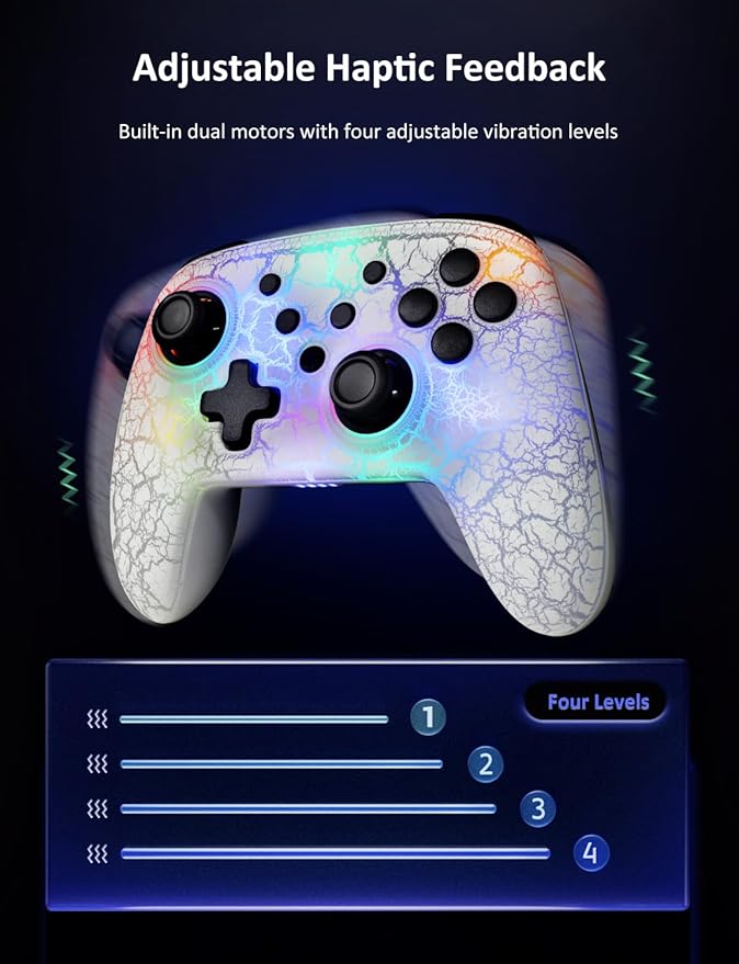 NexiGo Wireless Controller (No Deadzone) for Switch 2 and Switch, Bluetooth Controllers for Nintendo Switch with Vibration, Motion, Turbo and LED Light (Atmosphere)