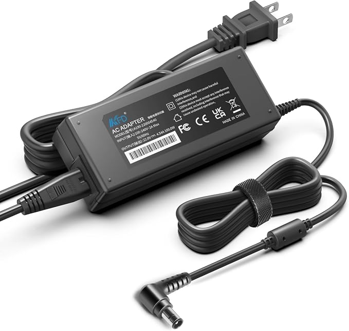 KFD 22V AC DC Adapter Charger for Samsung Odyssey G7 LC32G75TQSNXZA LC32G73TQSRXXU LC27G75TQSRXXU Odyssey G6 LS32BG650EUXXU S34E790C S29E790C C27HG70 LC27HG70QQNXZA Gaming Monitor Power Supply Cord