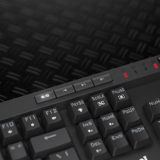 Redragon K580 PRO Wireless RGB Gaming Keyboard, 3-Modes 104 Keys Mechanical Keyboard w/Hot-Swap Socket, Dedicated Media Controls & Onboard Macro Recording, Linear Red Switch