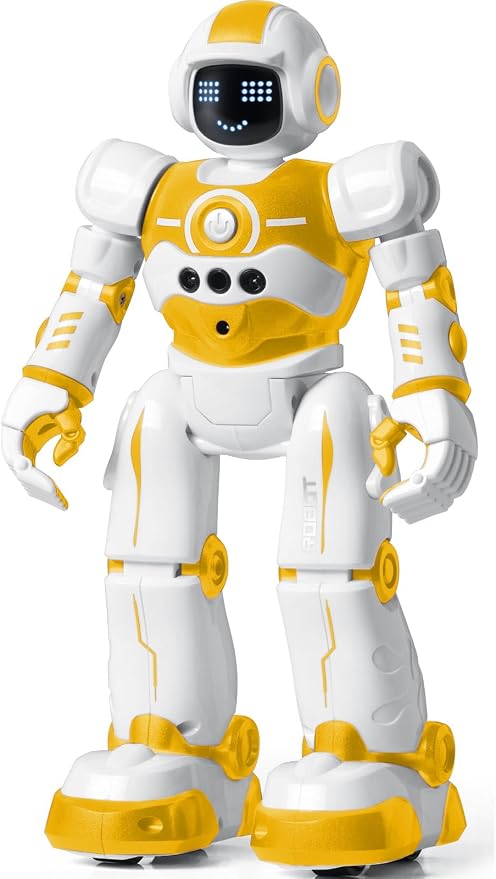 Robot Toys for Kids,Programmable Remote Control Smart Walking Dancing Robot Toy with Gesture & Sensing for Age 4 5 6 7 8 9 10 Year Old Boys Girls for Birthday Present,Yellow