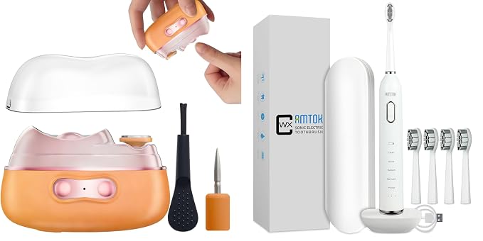 4 in 1 Safe Electric Nail Clipper for Baby & Adults, Sonic Electric Toothbrush