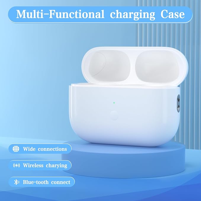 Wireless Charging Case Compatible for Airpod Pro 1st 2nd Charger case with Type-C Charging Port Replacement for Airpod Pro 1st / 2nd Charging case Support Wireless (2.82”(Airpod pro 2 Type-C)
