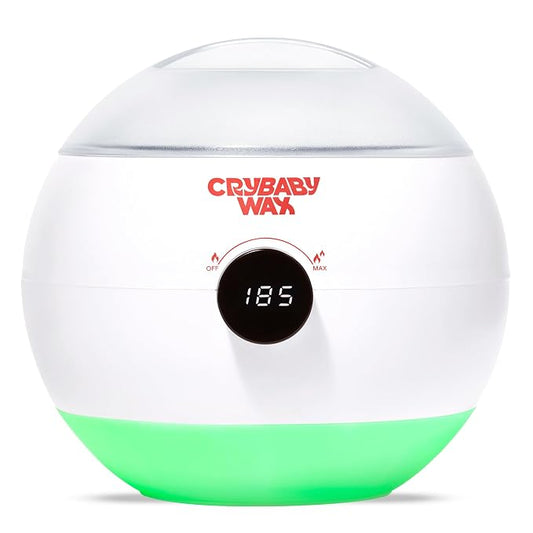 Crybaby Wax The Meltdown Machine Wax Warmer | Digital Temperature Display, 17 oz Hard or Soft Wax Capacity, Fast-Heating Wax Pot with Removable Silicone Liner