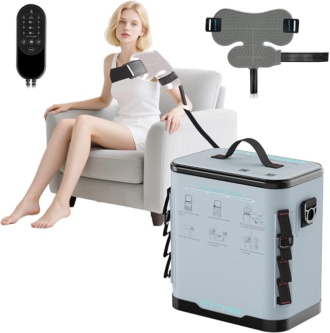 ICYTHRP Cold Therapy Machine with Programmable Timer, FSA Eligible HSA, Portable Ice Machine for Shoulder After Surgery, Shoulder Replacement Recovery System with Specific Shoulder Pad