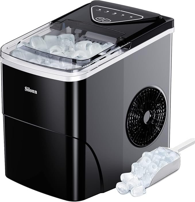 Silonn Ice Maker Countertop & Brita Large Water Filter Pitcher for Tap and Drinking Water with SmartLight Filter Change Indicator + 1 Elite Filter