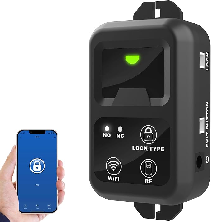 UHPPOTE 2.4GHz WiFi Wireless RF Remote Control Door Access Control System | Tuya App Access for Electric Strike Lock, Magnetic Lock