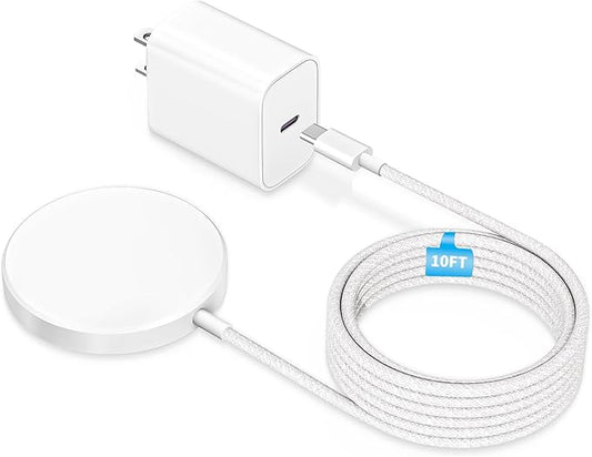 [Apple Certified] Magnetic Wireless Charger, 10FT Long 25W iPhone Magsafe Charger Fast Phone Charging Pad Wireless Magnetic Braid Cable Charge for iPhone 17/17 Pro/17 Pro Max/Air/16 ProMax/15/14/13/12