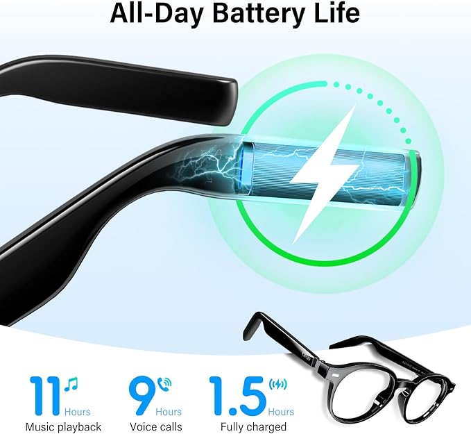 GetD 2026 AI Smart Glasses for Men Women, Translation Glasses with ChatGPT 145 Language, Photochromic Lenses, Bluetooth Glasses 11H Music Play /9H Call for Travel Daily Use