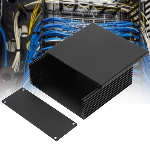 Circuit Board PCB Instrument Aluminum Cooling Box DIY Electronic Project Enclosure Case Shell Box for Electronic Products Heat dissipating