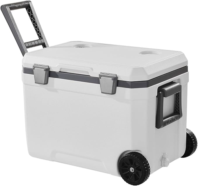 VEVOR Portable Cooler,Hard Cooler with Ice Retention, Heavy-Duty Handles and Strap, Lightweight Rigid Material Insulated Portable Cooler, Suitable for Family Picnics and Short Trips