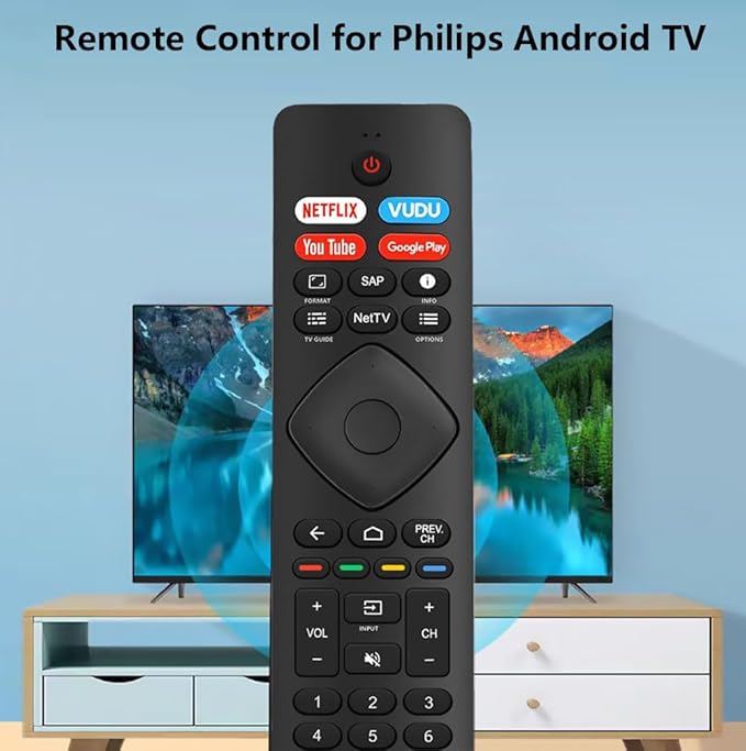 Remote Control Replacement fit for All Philips Android 4K Smart TV LED LCD HDTV 3D UHD TV, 43PFL5766/ F7 50PFL5704/ F7 55PFL5604