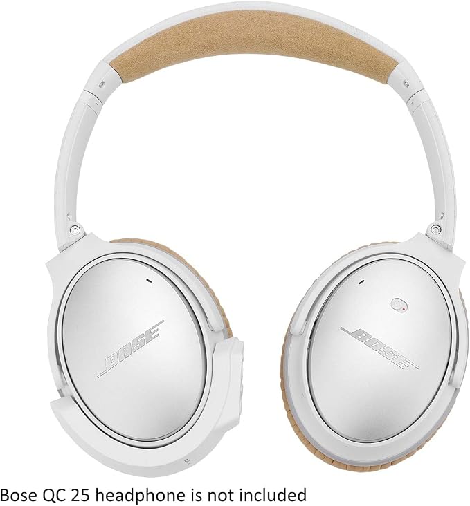 Upgraded aptX Wireless Bluetooth Adapter for Bose QuietComfort QC 25 with Mic/Volume Control, White