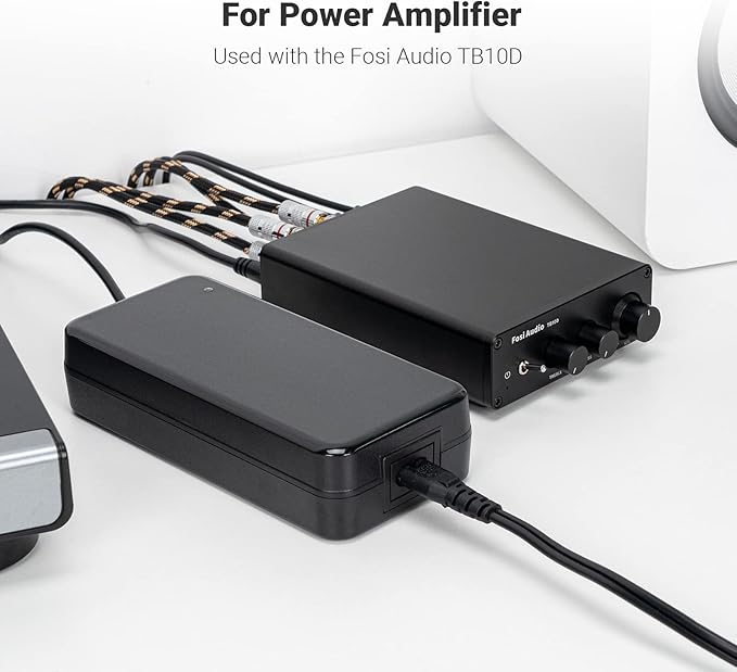 Fosi Audio 48V 5A Power Adapter Supply for Home Audio Bluetooth Stereo Receiver Amplifier Mini Hi-Fi Class D Integrated Amp