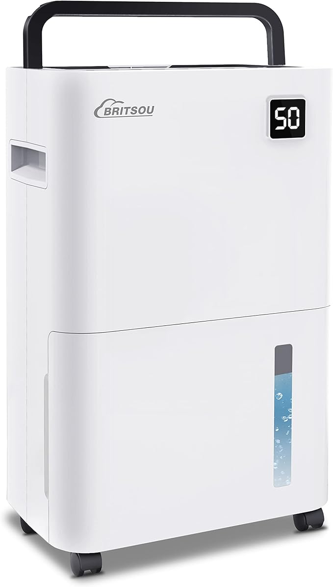 50 Pints Dehumidifier for Basement and Bedroom, Covers 3500 Sq.Ft with Drain Hose, Smart Operation with 3 Modes - Ideal for Home, Bathroom, Garage.