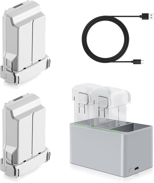 2 Packs mini 4 pro Drone Replacement Flight Batteries 3850mAh and a 3-Channel Two-Way Charging hub Set Compatible with DJI Mini 4 Pro/3 Pro/3 Drones