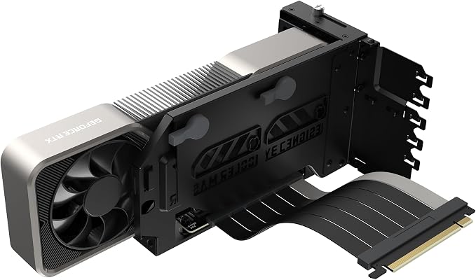 Cooler Master Vertical GPU Card Holder Kit V3, PCIe 4.0 5.0 Motherboards GPUs RTX 5090 RX 9070 XT, ABS Casing, 165mm Length, Modula Adjustable for E-ATX ATX Micro ATX Case