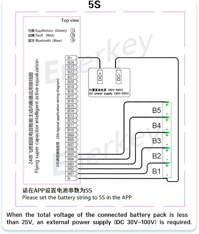 4A Smart Active Balancer 2S-24S Li-ion LiFePO4 Lithium 12V-100V Battery Equalizer