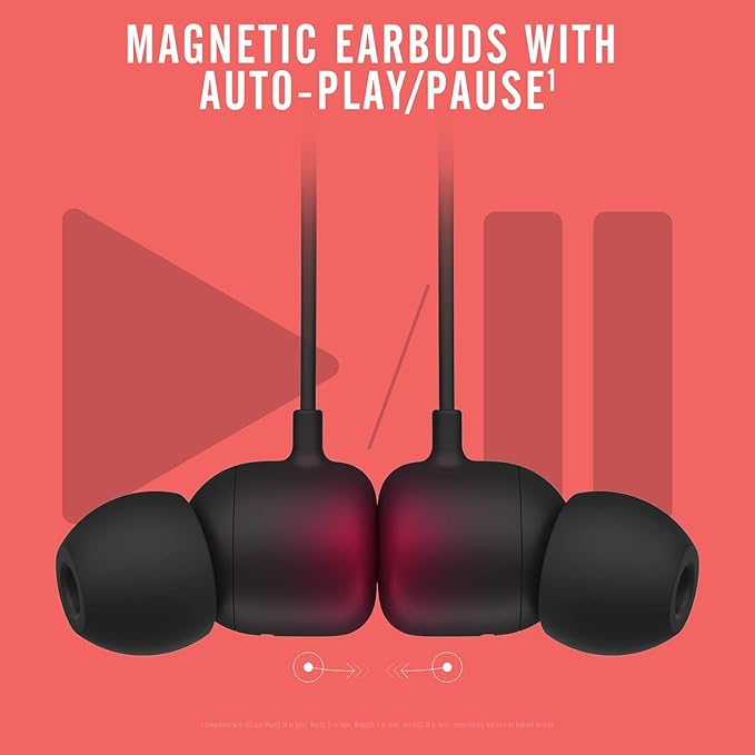 Beats Flex Wireless Earbuds - Apple W1 Headphone Chip, Magnetic Earphones, Class 1 Bluetooth, 12 Hours of Listening Time, Built-in Microphone - Black
