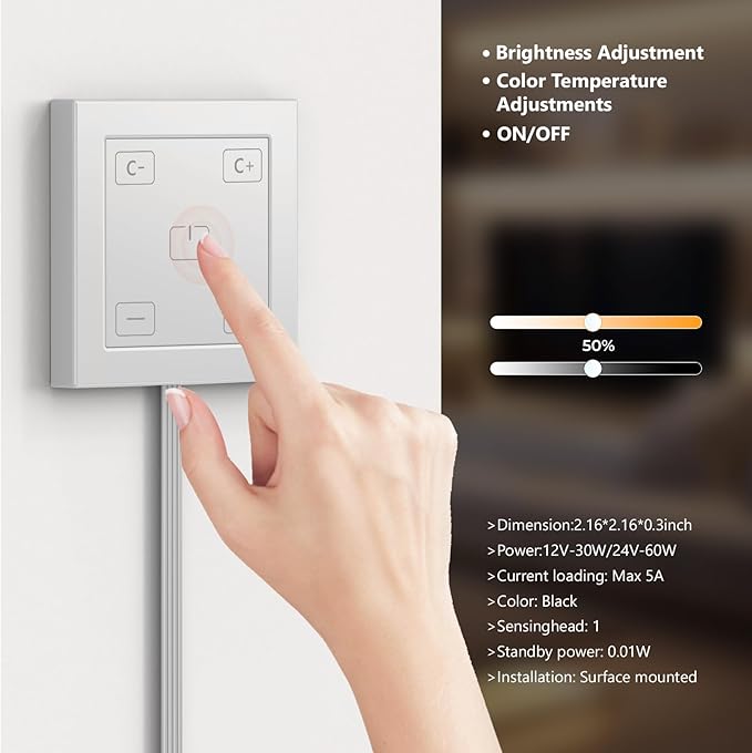 VST Under Cabinet Lighting 6 Pack, Smart LED Light Bars 2700K-6500K Dimmable, App & Voice Control for Google Home & Alexa, Remote & Hand Wave, Seamless Linkable 12V Plug-in for Kitchen, Closet, Shelf
