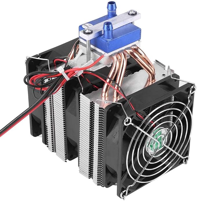 DC 12V Thermoelectric Cooler Peltier System Semiconductor Refrigeration Water Chiller Cooling Device for Fish Tank (120W for 30L Tank)
