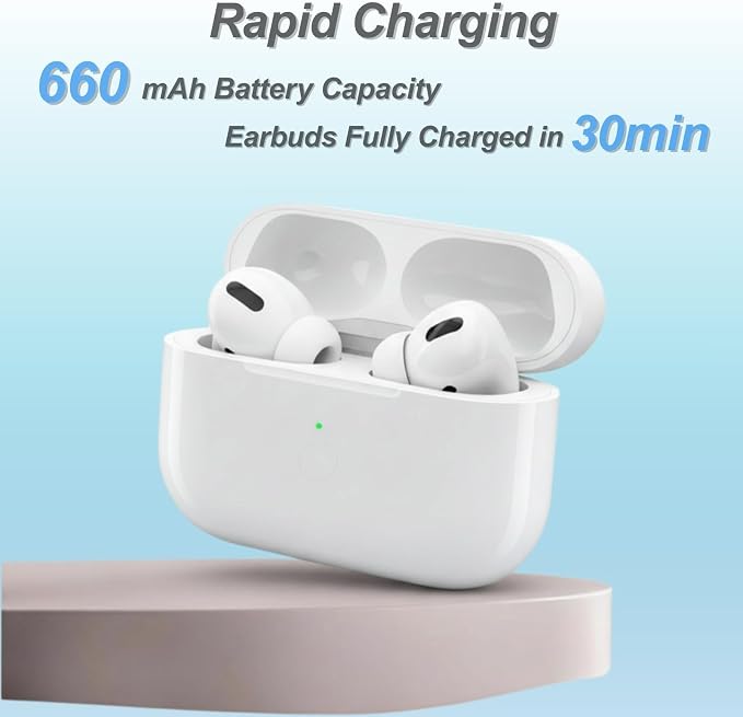 Replacement Charging Case for AirPod Pro 2 and 1 gen, Wireless Charging Cases Compatible with AirPod Pro 1st / 2nd, Wired and Wireless Charging, Bluetooth Pairing Sync, USB C Port