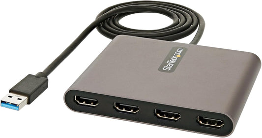 StarTech.com USB 3.0 to Quad HDMI Adapter, USB to 4x HDMI Monitor Converter for Windows, TAA (no support for macOS/ChromeOS/Linux)