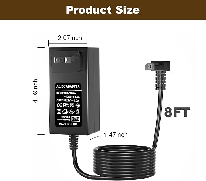 KDDY008M Power Adapter Compatible with Kaidi Replace ZBHWX-A290020A W52RA73-290018 HXY-270V2220A KDDY001 KDDY008 KDDY008F Recliner Sofa Lift Chairs Power Supply Cord Charger