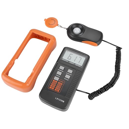 Digital Light Meter 0 to 200000 Lux Range Portable Illuminometer with LCD Display