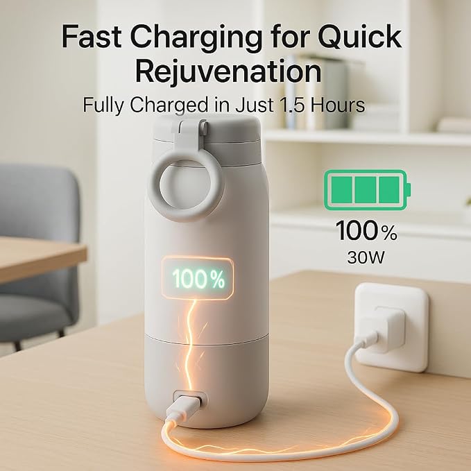 17 Oz Electric Heated Coffee Mug Rechargeable for Travel Z6 Self Heating Smart Temperature Control Warming Heated Travel Coffee Mug On The Go Coffee Cup with 5-12H Battery Life Gift