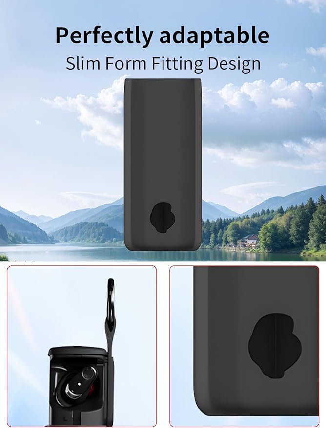 Case for Skullcandy Method 360 ANC True Wireless Earbuds,Soft Protective,BOVUGAC Silicone Case Cover with Keychain & Cleaning Kit & Lanyard for Method 360 ANC-Black