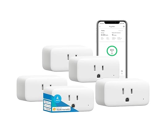 SwitchBot Smart Plug Mini, 15A Energy Monitoring, WiFi & Bluetooth Outlet, Compatible with Alexa, Google Assistant, Home Assistant, App Control, Timer Function, No Hub Required, Compact Design