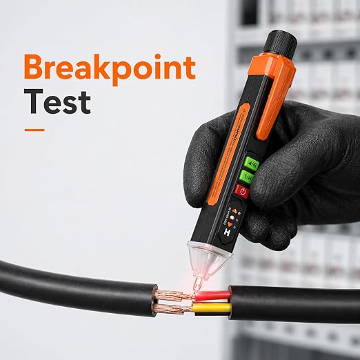 Non-Contact Voltage Tester Pen, 12-1000V AC Voltage Detector, Dual Sensitivity (H/L), Audible & Visual Alarm, Built-in Flashlight, Auto Power-Off, Electrical Tester for Electricians & Home Use