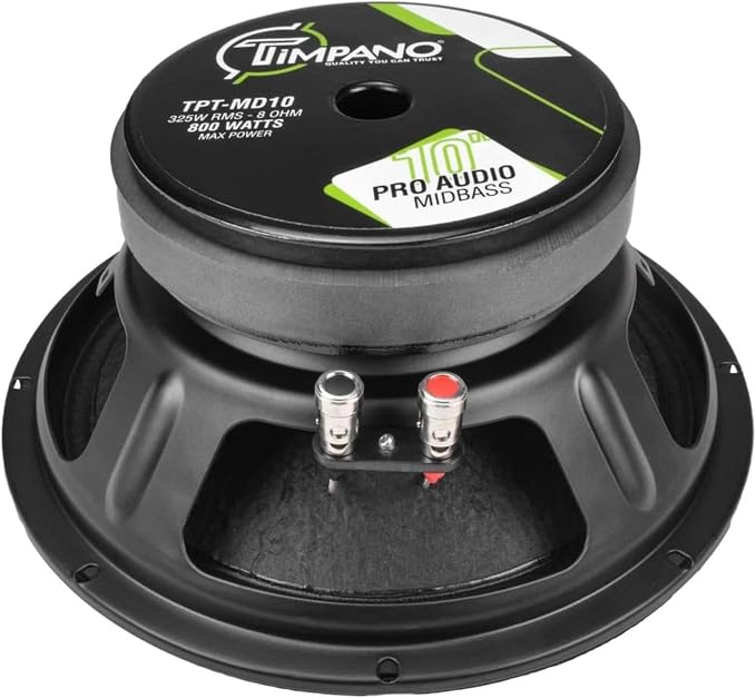 10 Inch 650W 8 Ohm Mid Bass Pro Car Audio Speaker by Timpano
