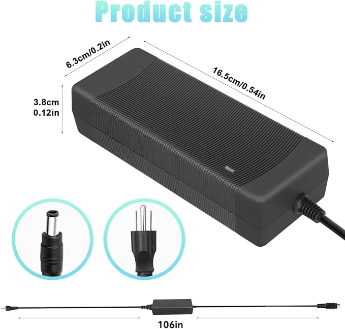 48v Power Supply /48V 2.5A Power Supply Adapter, DC Power Adapter for POE Devices, NVR DVR Network Switches