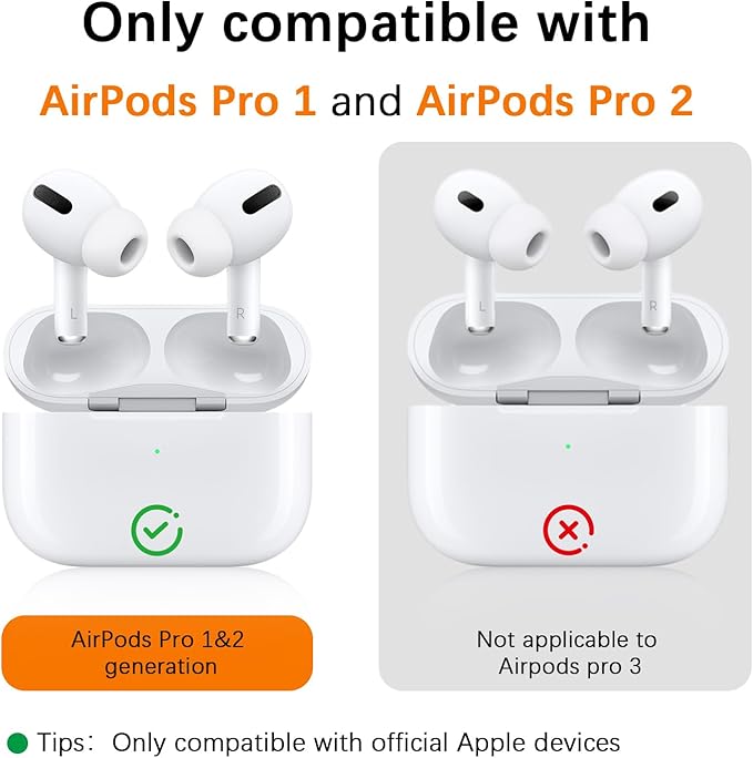 KASOTT Upgraded Memory Foam&Silicone Hybrid Ear Tips for AirPods Pro 1st & 2nd Gen,Ultra-Comfort,Anti-Slip Eartips,Perfect Noise Reduction,Fit in The Charging Case,3 Pairs (Grey, Assorted S/M/L)
