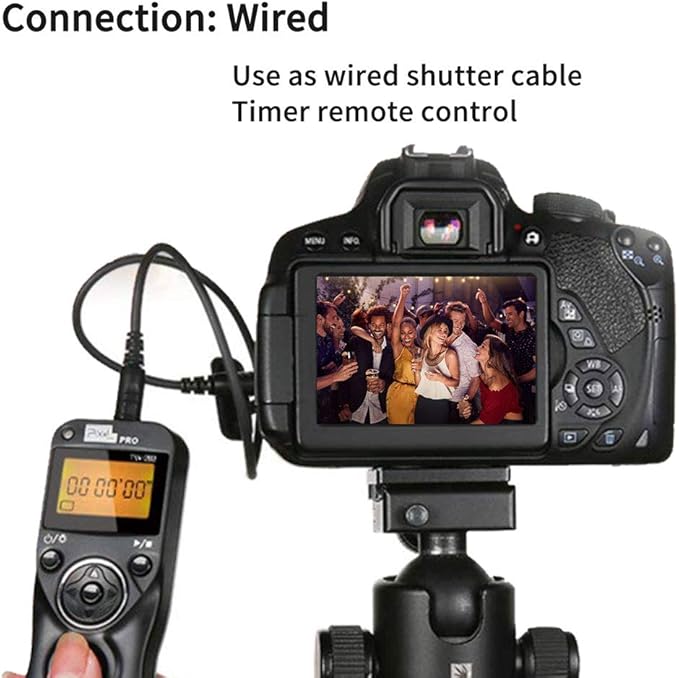 Remote Shutter Release Compatible for Nikon, Wireless Shutter Release Timer Remote Control Pixel TW-283 DC0/DC2 Compatible for Nikon D5200 D5300 D7100 D850 D800 D750 D610
