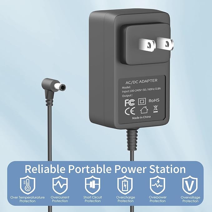 24V Power Adapter for KNKA Air Purifier Replacement for KNKA APH4000 & APH3000 Air Purifiers Adapter Power Cord