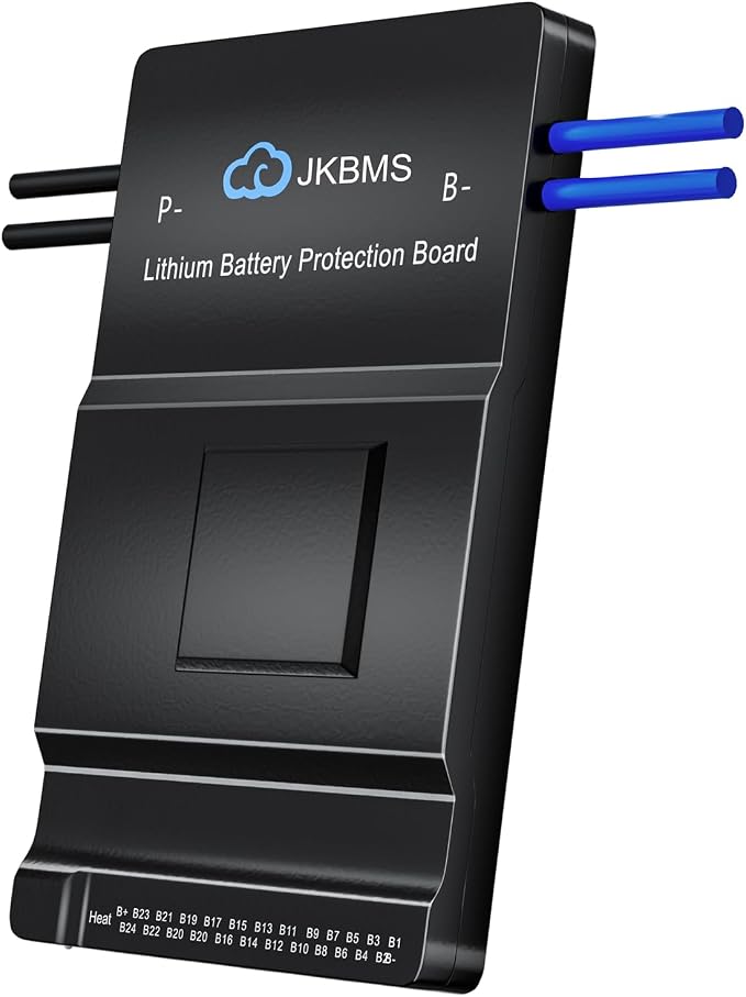 JKBMS Smart BMS 8S-24S 24V-72V 200A 0.6A Active Balance Built-in Bluetooth with RS485 PCB Battery Protection Board for Li-ion LiFePO4 LTO Battery Pack (JK-BD6A24S20P)