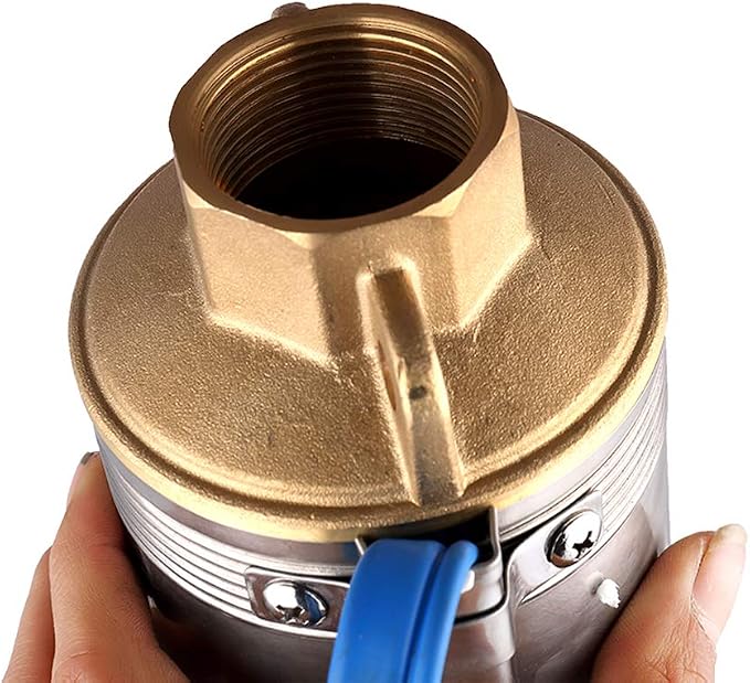 Submersible Pumps 3" OD Pipe 110V/60HZ 0.75KW 1HP Stainless Steel Deep Well Pumps 1" Outlet Submersible Bore Pump Deep Well Pump with Control Box for Industrial and Home Use