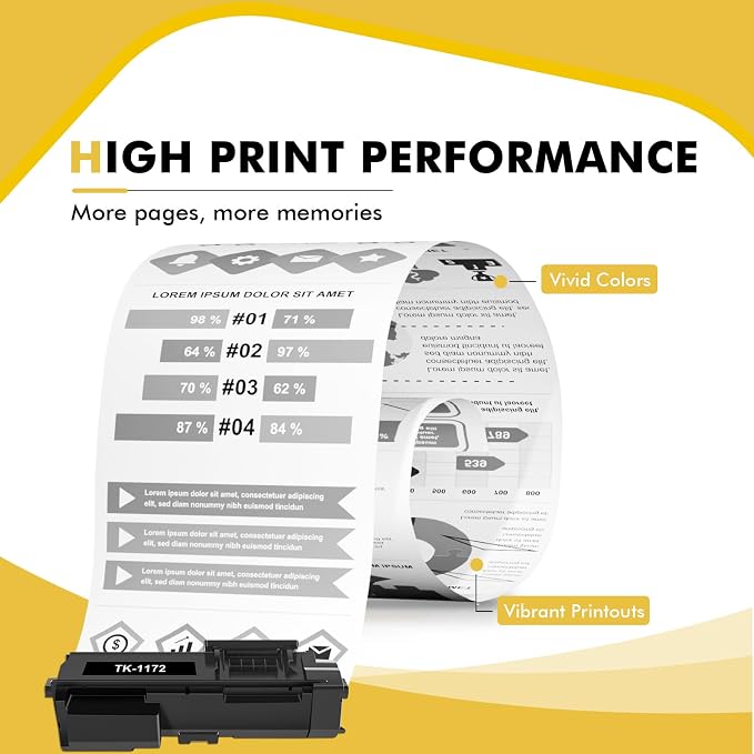 TK1172 TK-1172 Black Toner Cartridge High Yield 2-Pack Compatible for Kyocera TK1172 TK-1172 Toner for ECOSYS M2540dw M2040dn M2640idw Printer (7,200 Pages)