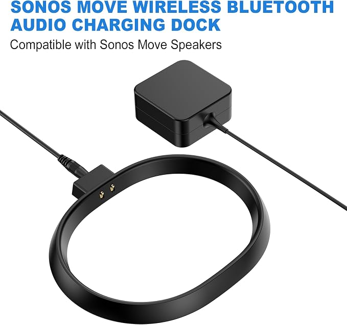 Charging Base Replacement Charger for Sonos Move Gen 2nd and 1st with 45W Adapter(Black)