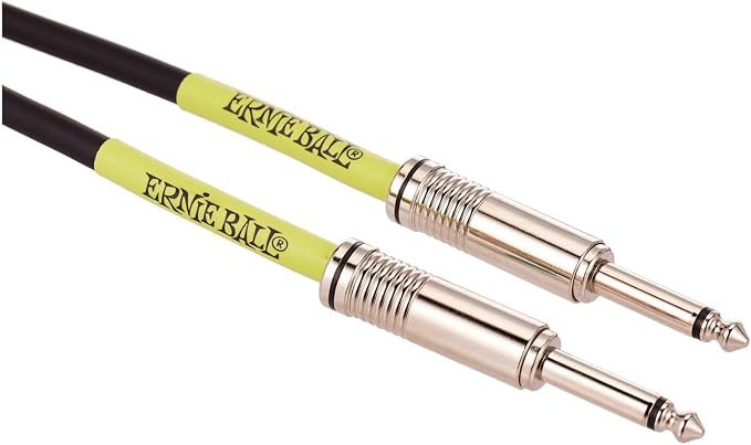 Ernie Ball Instrument Cable, Straight/Straight, 10ft, Black (P06048)