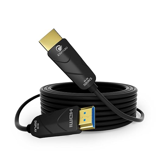 10K 8K 4K HDMI 2.1 Cable, CL3 Rated in Wall 48Gbps Ultra High Speed Cable 30 Ft/9.14M Long, Slim & Light Unidirectional Fiber Optic HDMI, Support 8K@60Hz 4K@120Hz, D-HDR, EARC Dolby Atmos